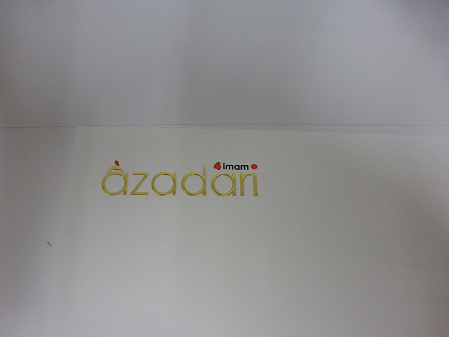 Letterhead foiled in Gold, Black & Red and Embossed