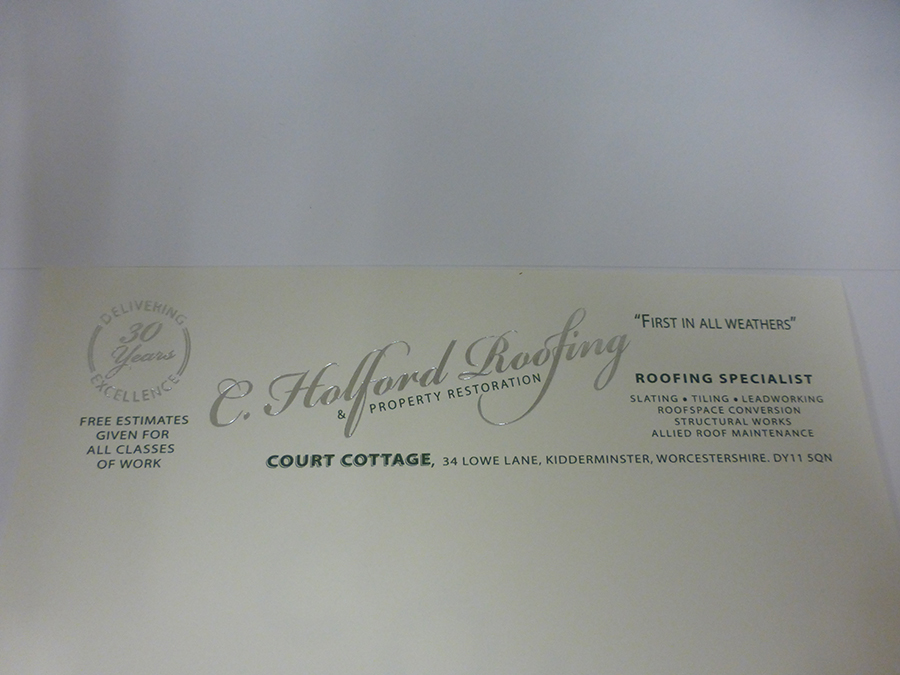 Multi Coloured Foil onto Photograph Pocket