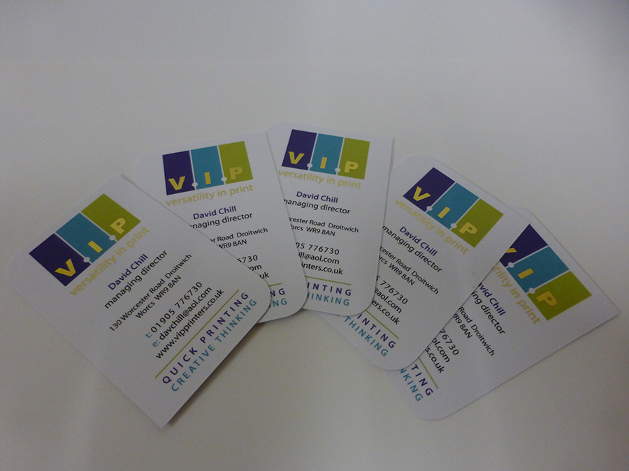 Purple Edge Painting demo on Business Cards