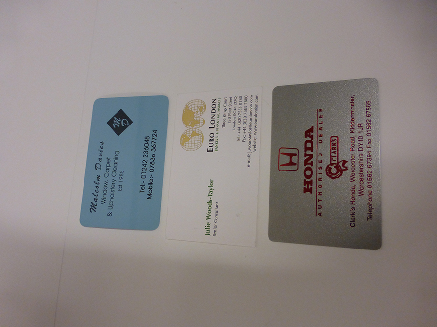 Selection of Foiled Business Cards