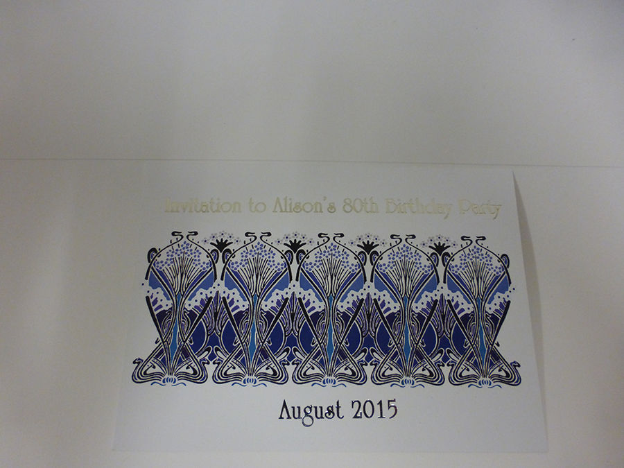 Silver Foiled Invite with Digital Printing