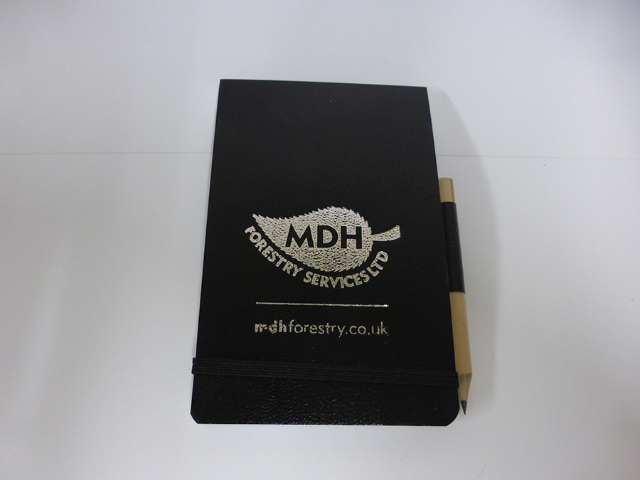 Silver Foiling on Note Pad Cover