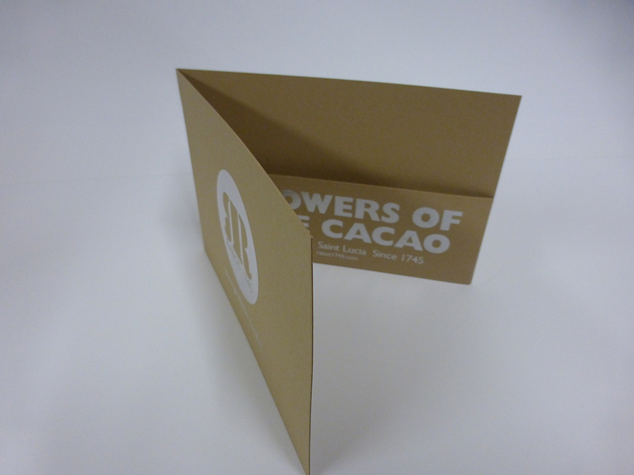 Silver foil on GF Smith board on Folder