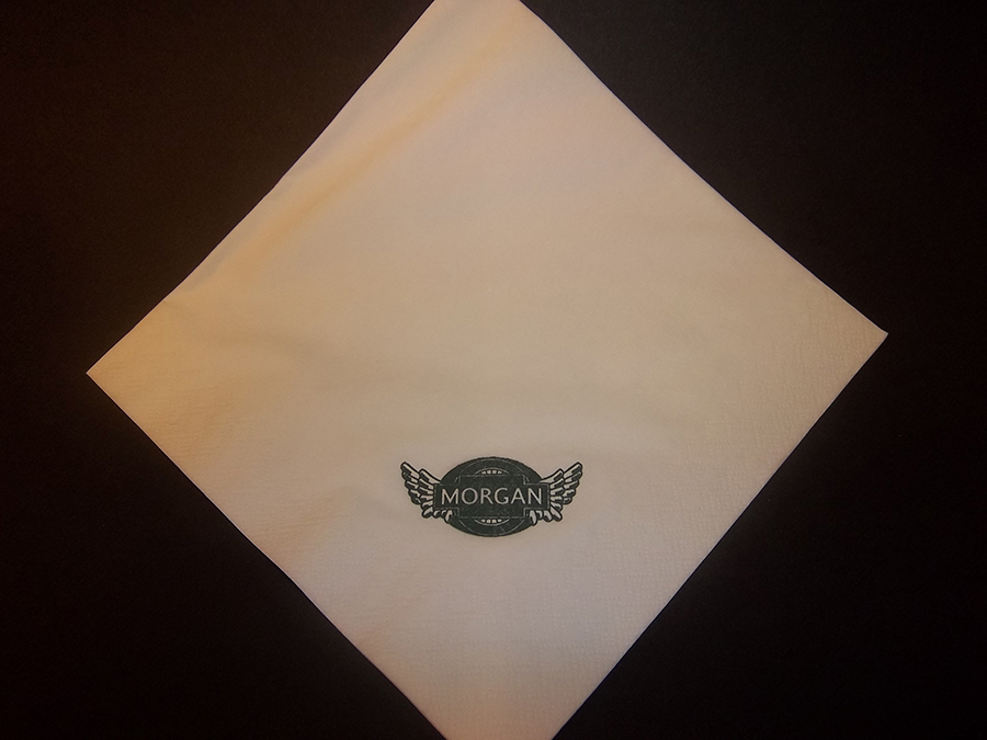 3 Ply Serveitte foiled in Matt Green for Morgan Motor Cars