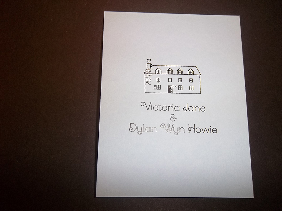 RSVP Wedding Gold Foil on GF Smith 700 gram Stock