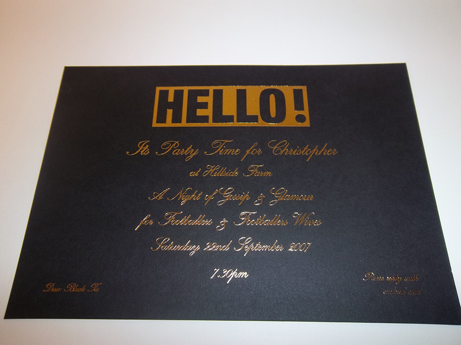 Invite on GF Smith Board