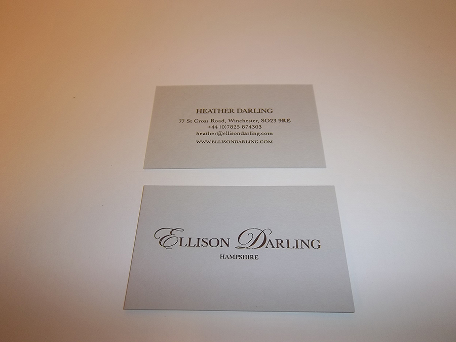 Business Card Foiled on GF Smith Stock